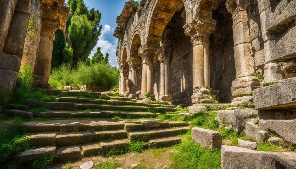 Ancient ruins in Perge Ancient ruins in Perge