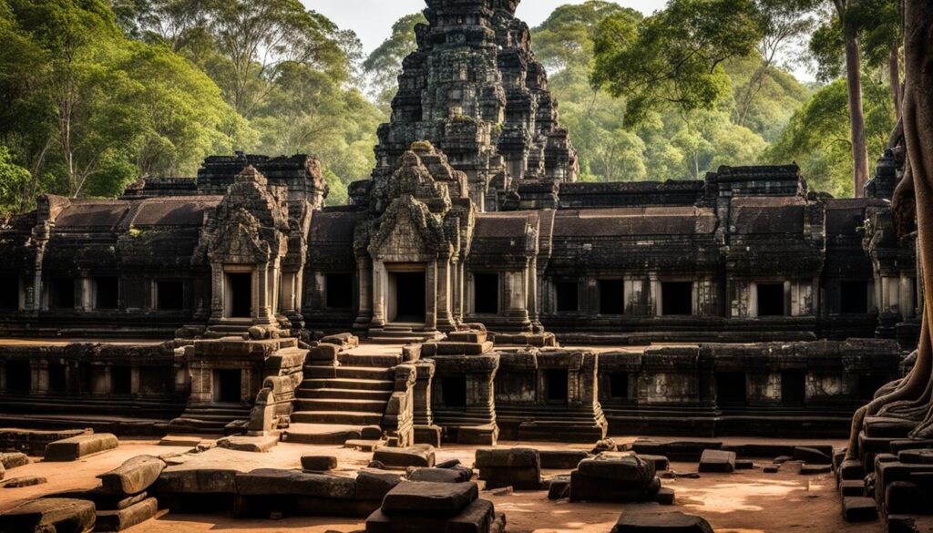 Angkor Thom temple ruins in Cambodia Angkor Thom temple ruins in Cambodia