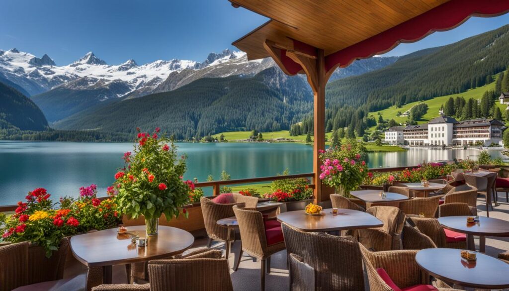 Austria Lakeside Hotel with Balcony and Alpine View Austria Lakeside Hotel with Balcony and Alpine View