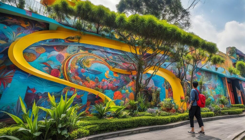 Bandung's street art in Dago Dreampark Bandung's street art in Dago Dreampark