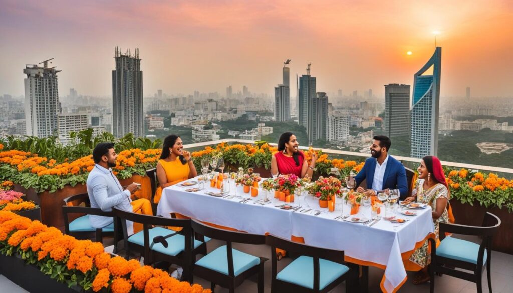 Bangalore rooftop dining with cityscape views Bangalore rooftop dining with cityscape views