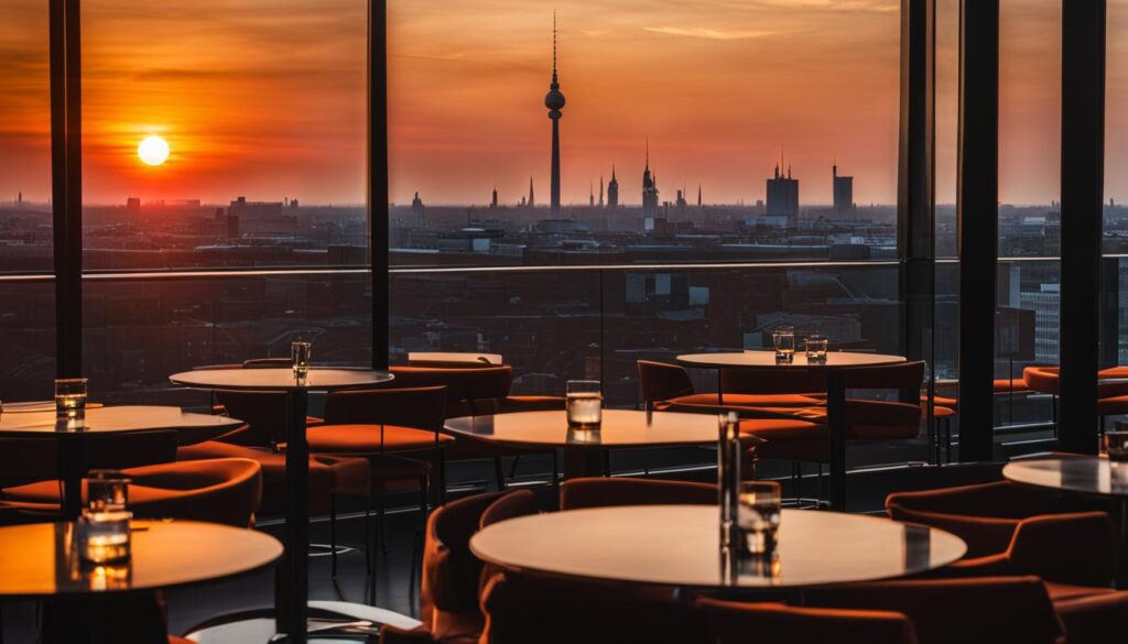 Berlin skyline view from Solar Sky Lounge Berlin skyline view from Solar Sky Lounge