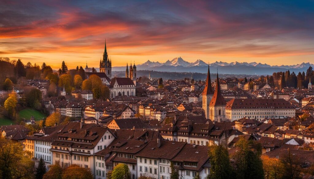 Bern's skyline from Rosengarten Bern's skyline from Rosengarten