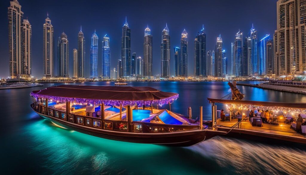 Dubai Marina and Dhow Cruise Dinner Dubai Marina and Dhow Cruise Dinner