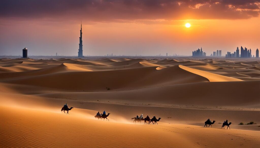 Dubai's desert landscape Dubai's desert landscape