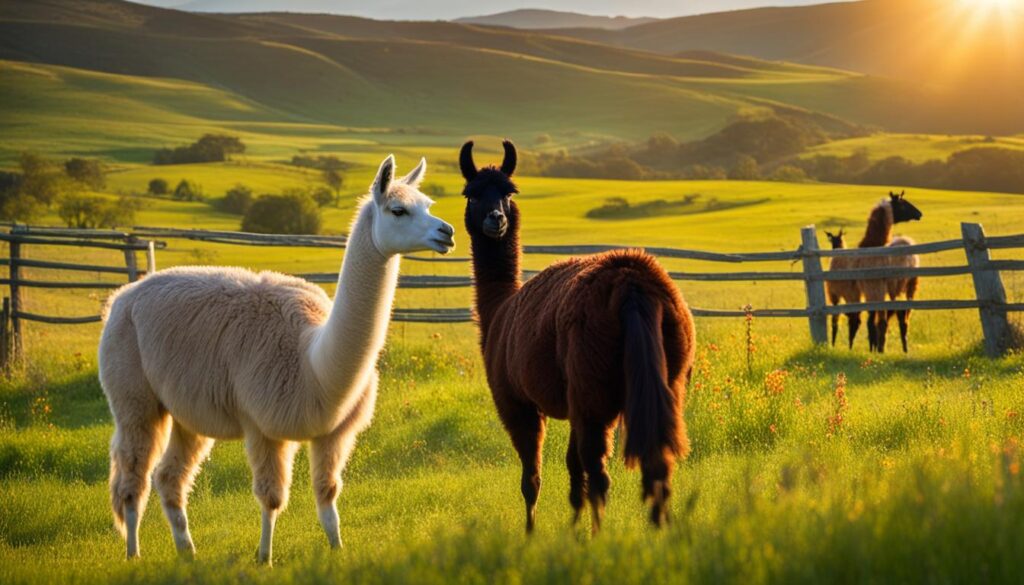 Grazing with Llamas in Styria Grazing with Llamas in Styria
