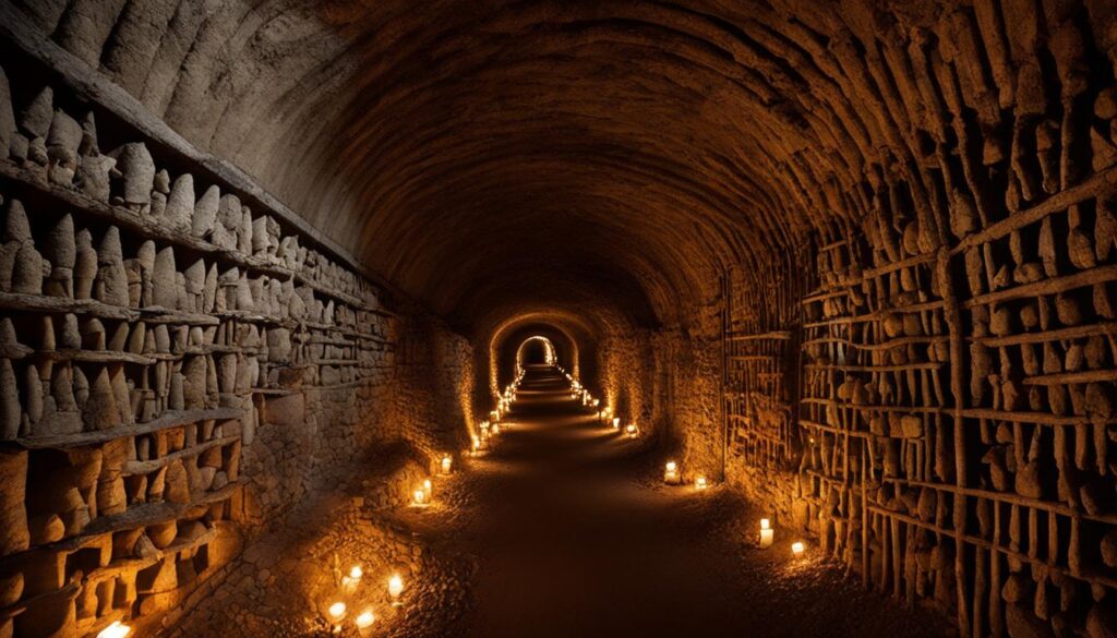 Immersive experience in the Catacombs of Paris Immersive experience in the Catacombs of Paris