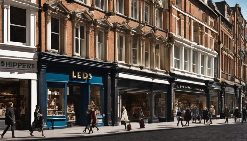 Leeds shopping district Leeds shopping district