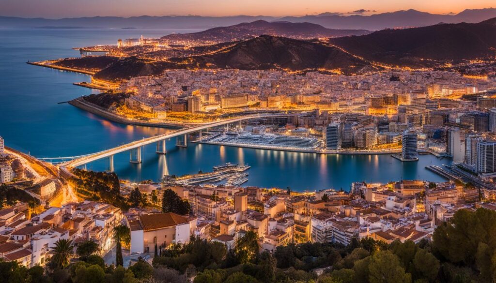Malaga city view Malaga city view