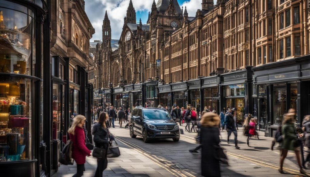 Manchester shopping district Manchester shopping district