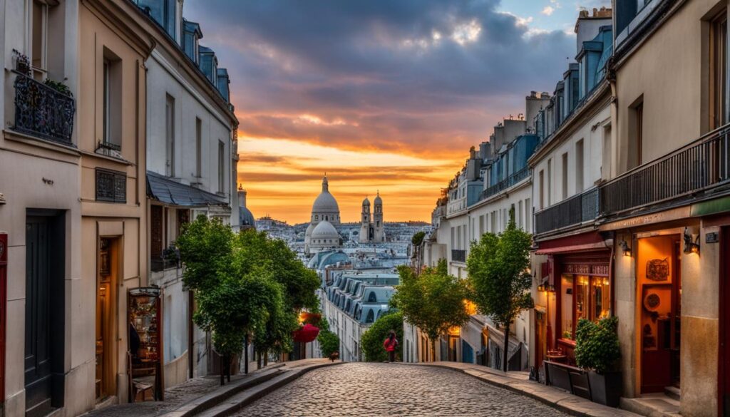 Montmartre neighborhood in Paris Montmartre neighborhood in Paris