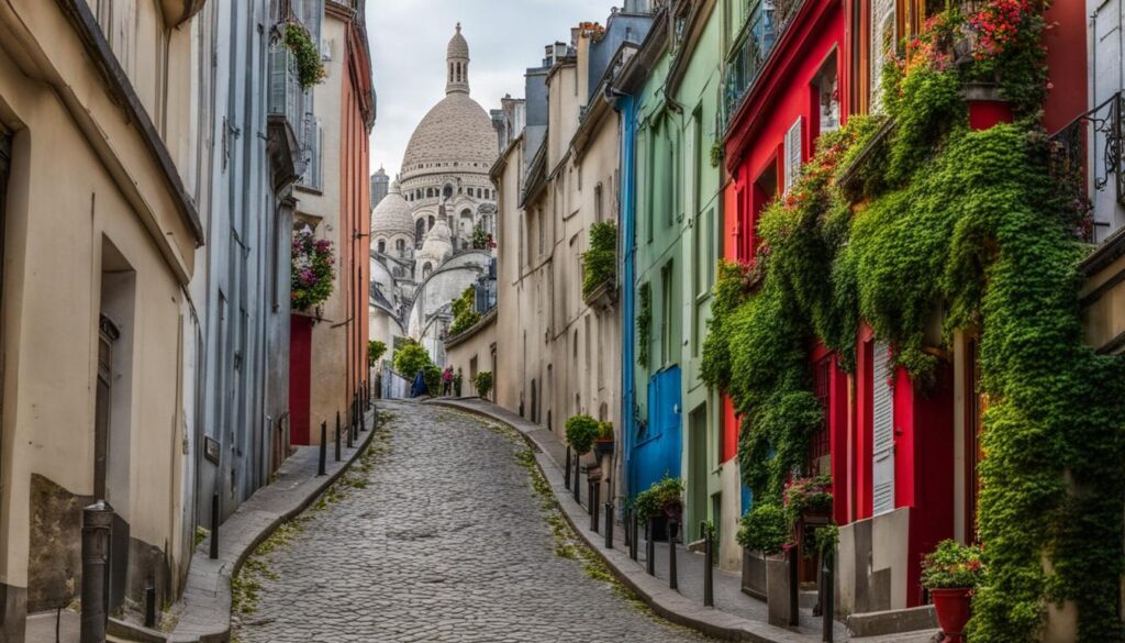 Montmartre neighborhood in Paris Montmartre neighborhood in Paris