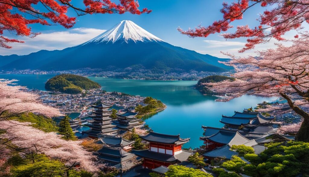 Mount Fuji and the Fuji Five Lakes region Mount Fuji and the Fuji Five Lakes region