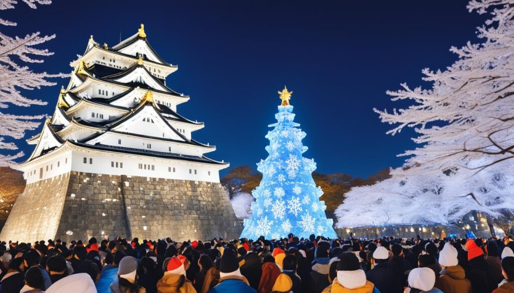 Osaka Castle Winter Illuminage Osaka Castle Winter Illuminage