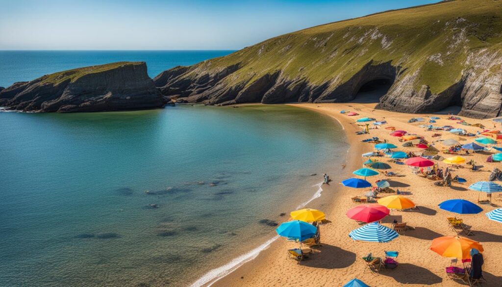 Popular seaside location in Wales Popular seaside location in Wales
