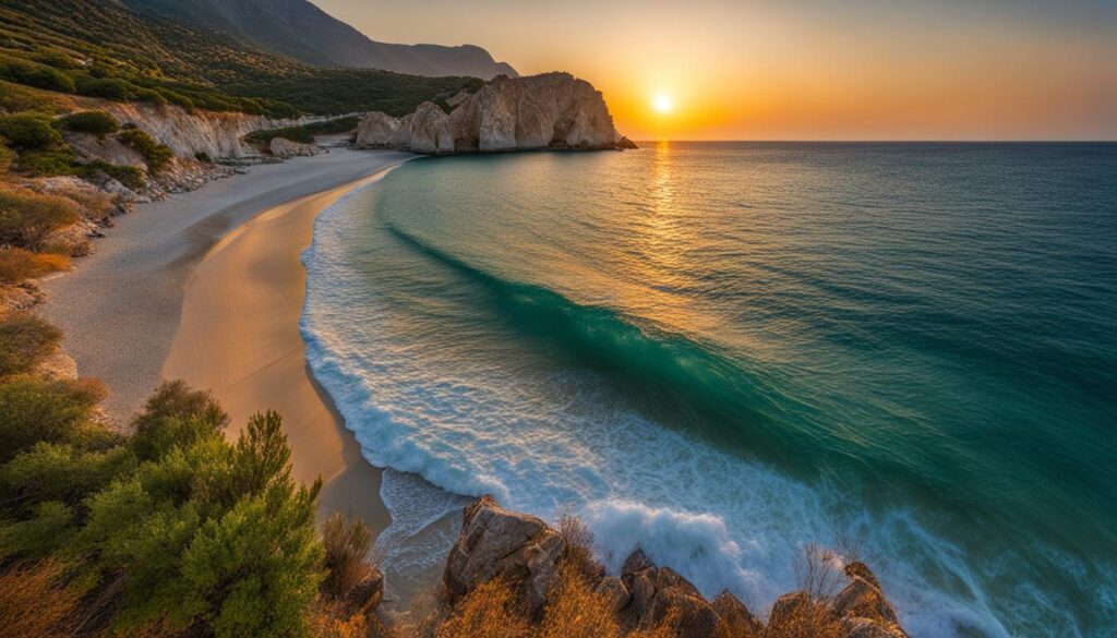 Relaxing on a beautiful beach in Greece Relaxing on a beautiful beach in Greece