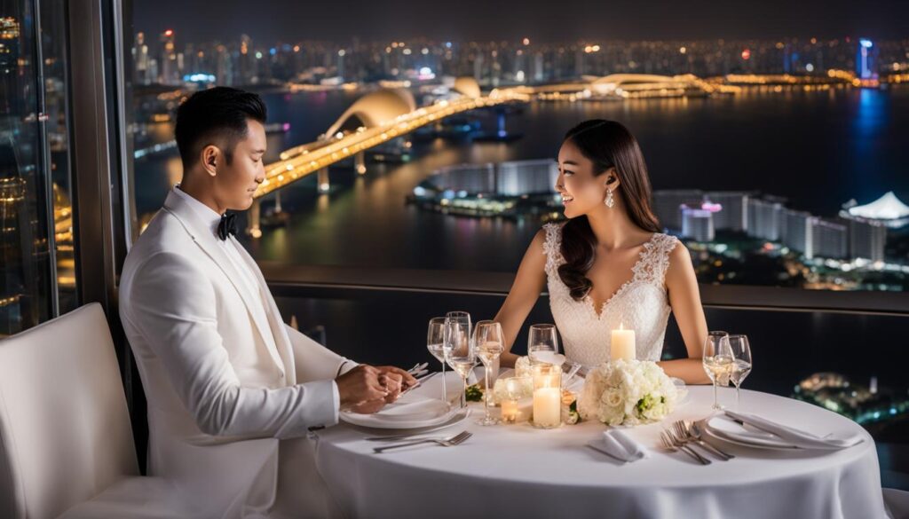 Romantic dinner at Marina Bay Sands Romantic dinner at Marina Bay Sands