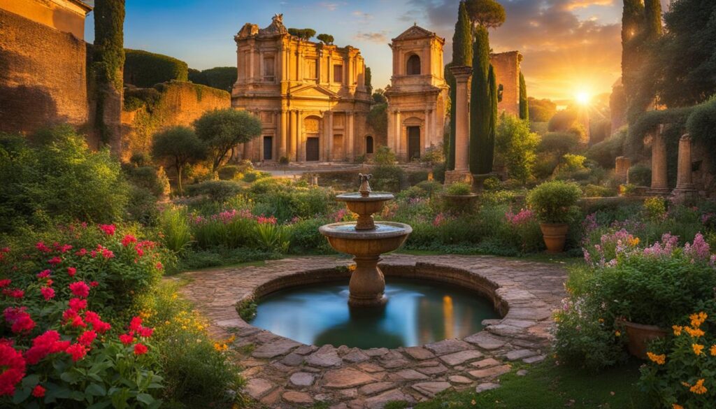Romantic gardens in Rome Romantic gardens in Rome