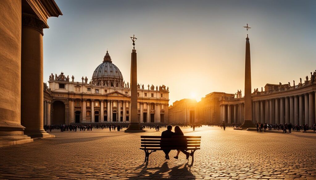 Romantic sights in Vatican City Romantic sights in Vatican City
