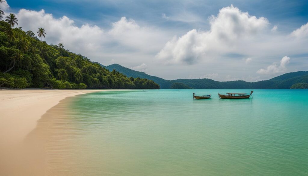 Sandy beach at Nai Yang Beach in Phuket Sandy beach at Nai Yang Beach in Phuket