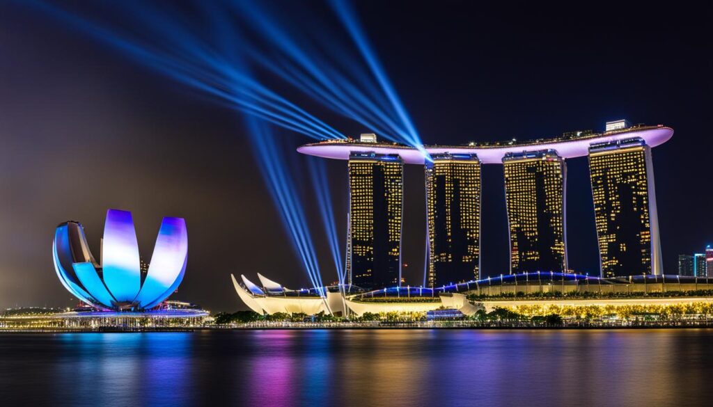 Singapore skyline at night Singapore skyline at night