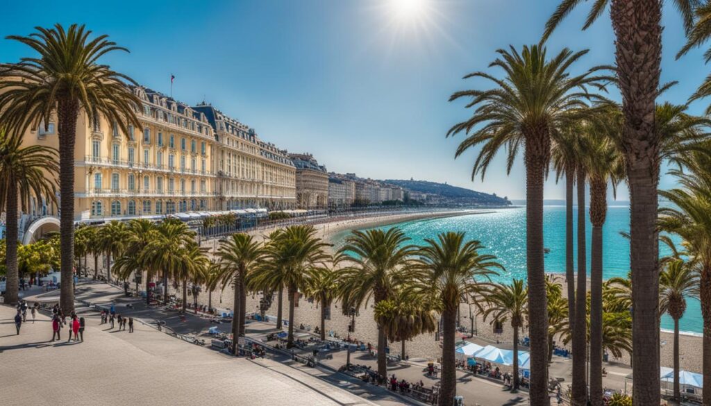 Stunning view of the Promenade des Anglais in Nice Stunning view of the Promenade des Anglais in Nice