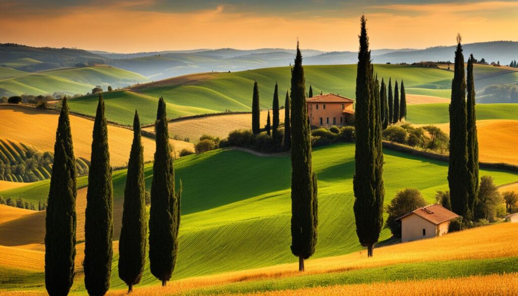 Tuscany rolling hills and vineyards Tuscany rolling hills and vineyards