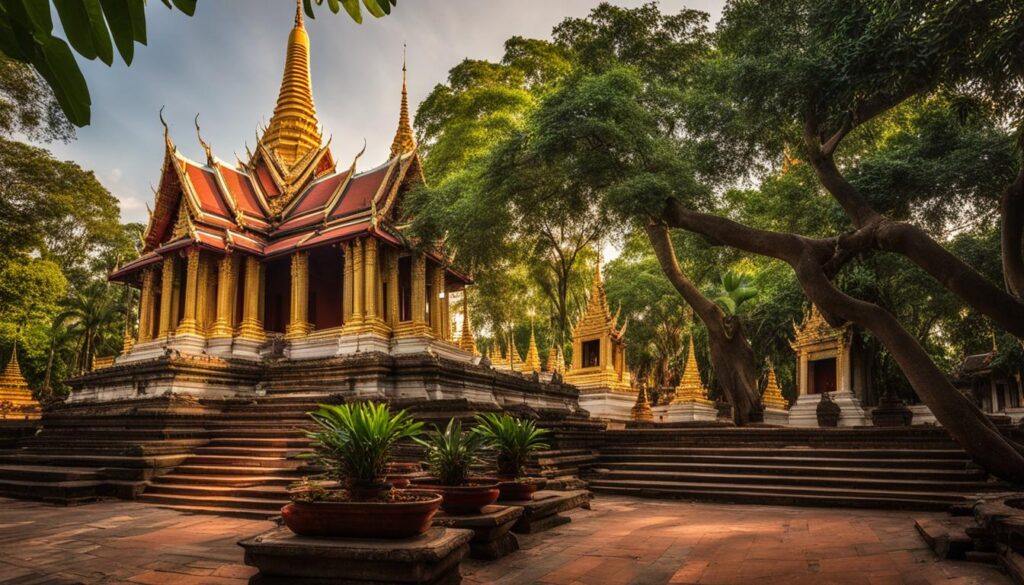 Wat Phnom, a stunning Buddhist temple in Phnom Penh, Cambodia Wat Phnom, a stunning Buddhist temple in Phnom Penh, Cambodia
