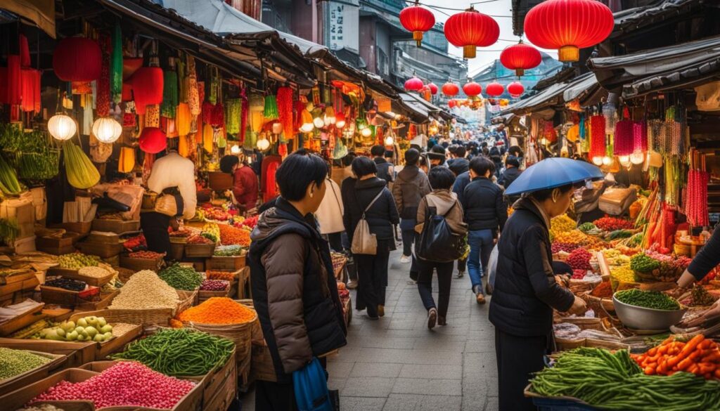 bustling market seoul bustling market seoul