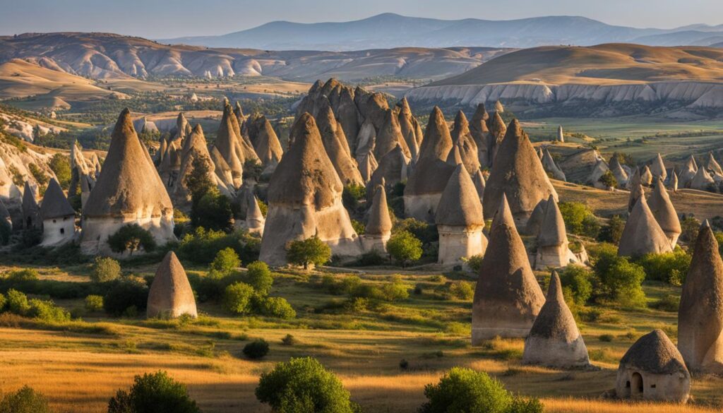 fairy chimneys in Cappadocia fairy chimneys in Cappadocia