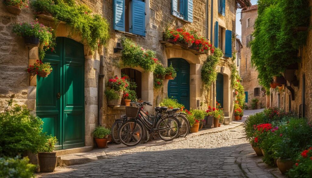scenic beauty in a French village scenic beauty in a French village