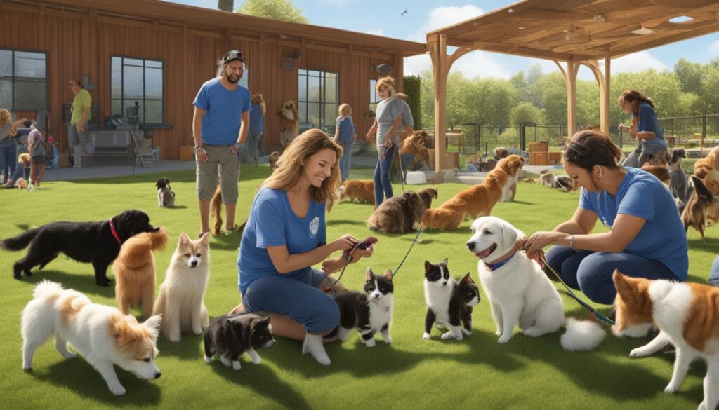 Animal shelter volunteer Animal shelter volunteer