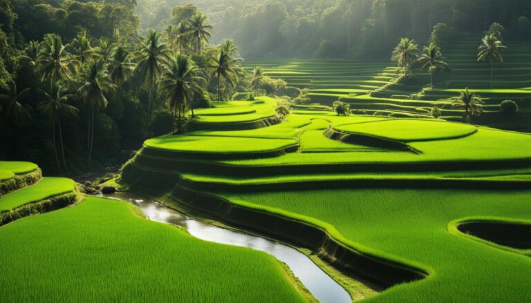 Bali hidden rice paddies and trekking paths like Tegalalang or Jatiluwih