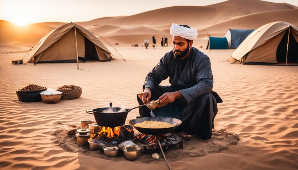 Bedouin cuisine in the desert Bedouin cuisine in the desert