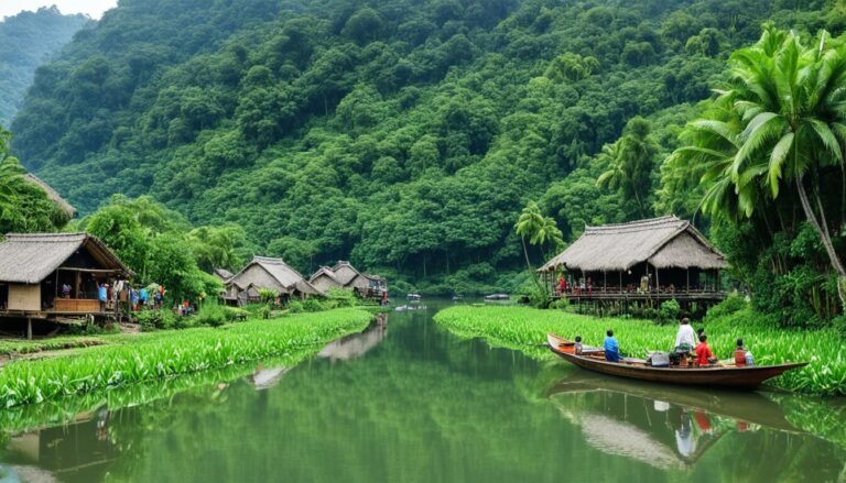Boat tours on the Sangke River and exploring floating villages