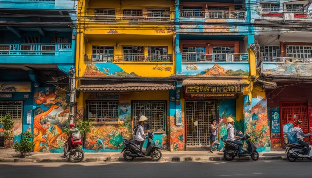 Bui Vien murals Bui Vien murals