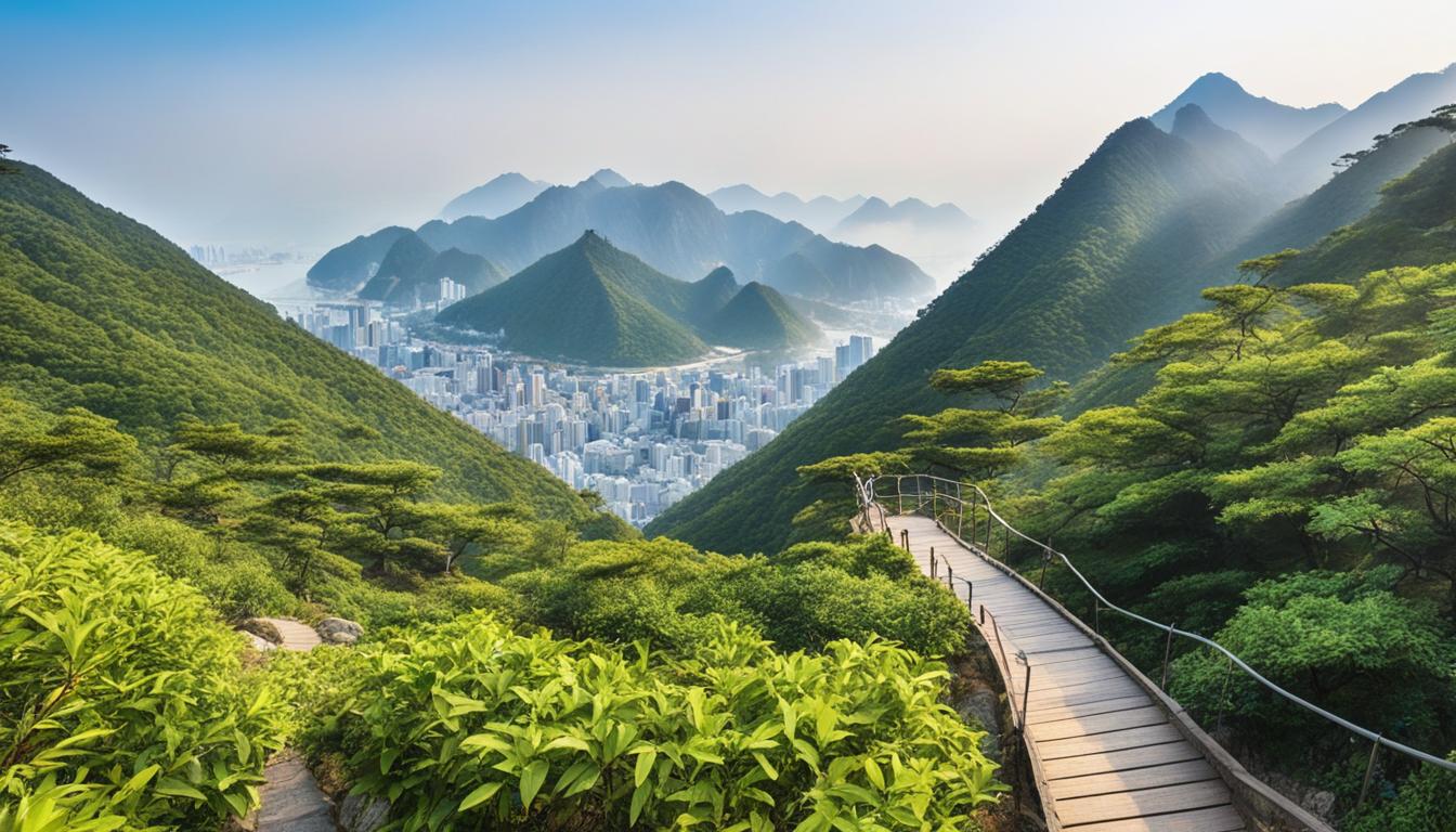 Busan hiking trails and scenic mountain views like Geumjeongsan National Park