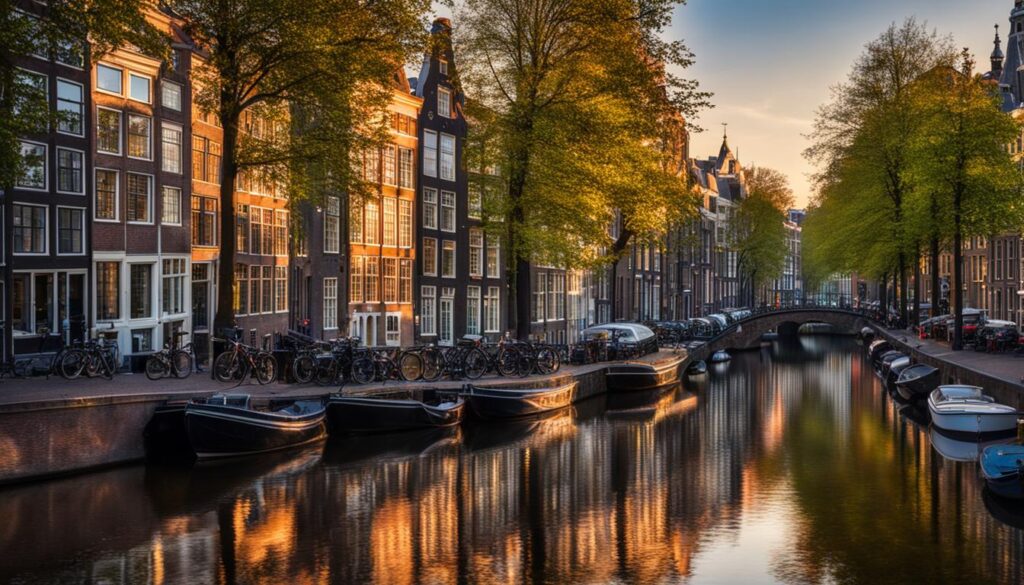 Canal view in Amsterdam Canal view in Amsterdam