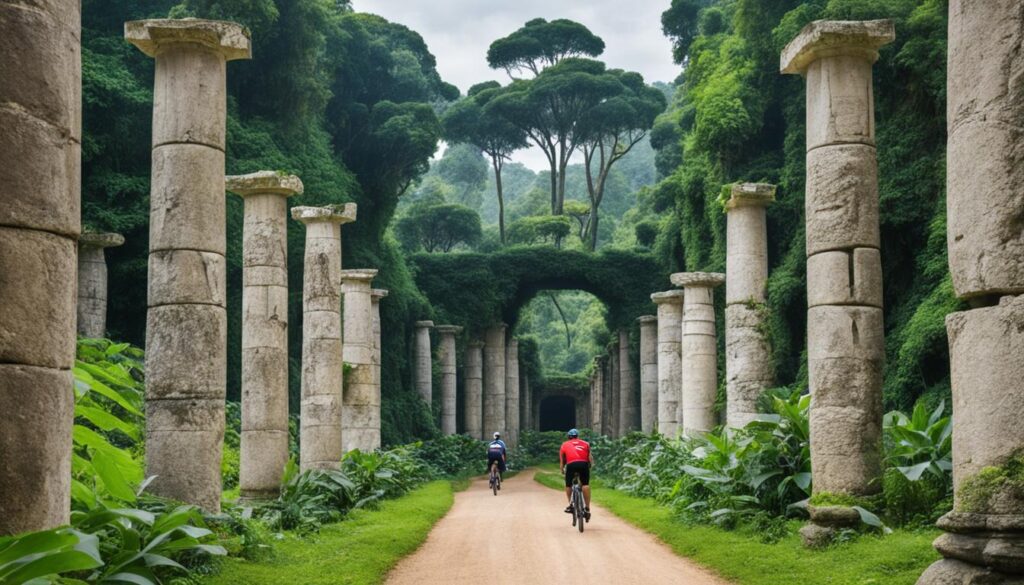 Cycling through ancient landmarks Cycling through ancient landmarks