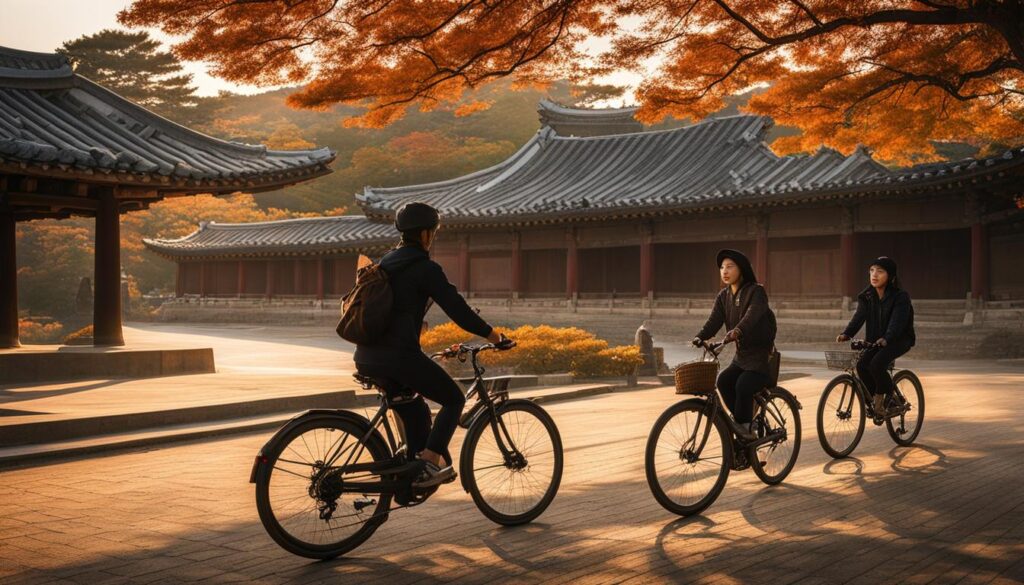 Cycling through historical sites Cycling through historical sites