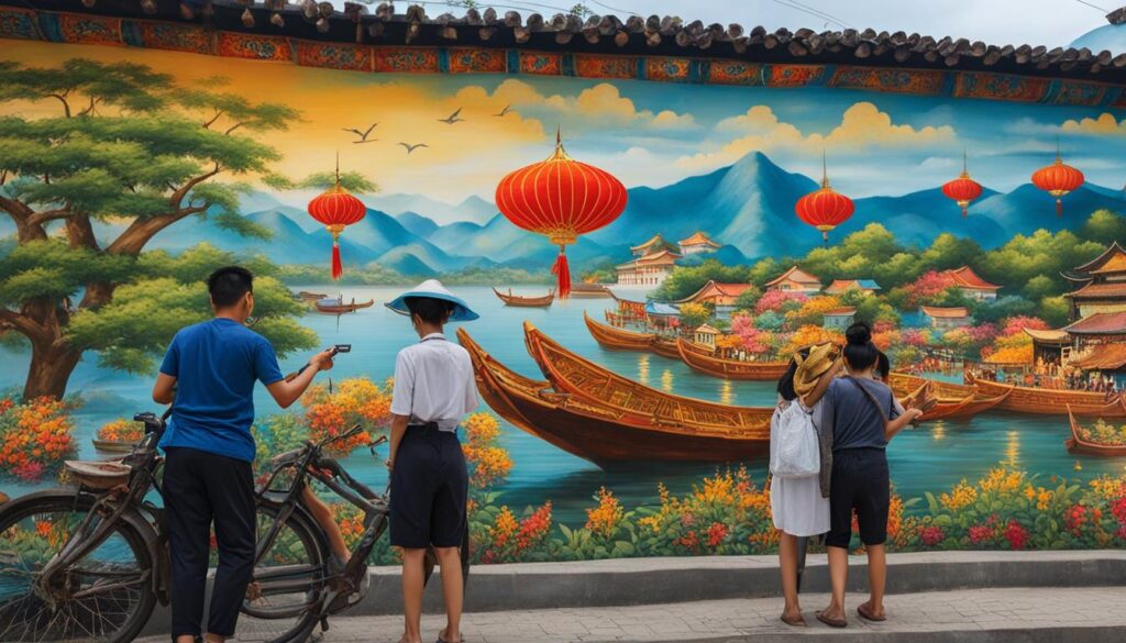 Discovering murals in Thu Bon Riverfront Discovering murals in Thu Bon Riverfront