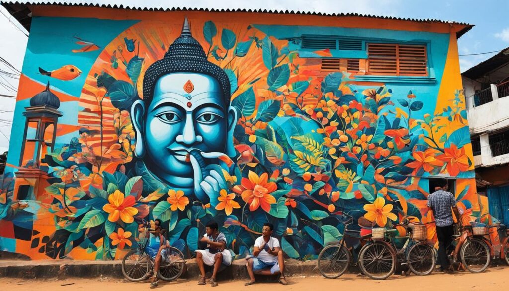 Exploring street art in Kandal Village Exploring street art in Kandal Village