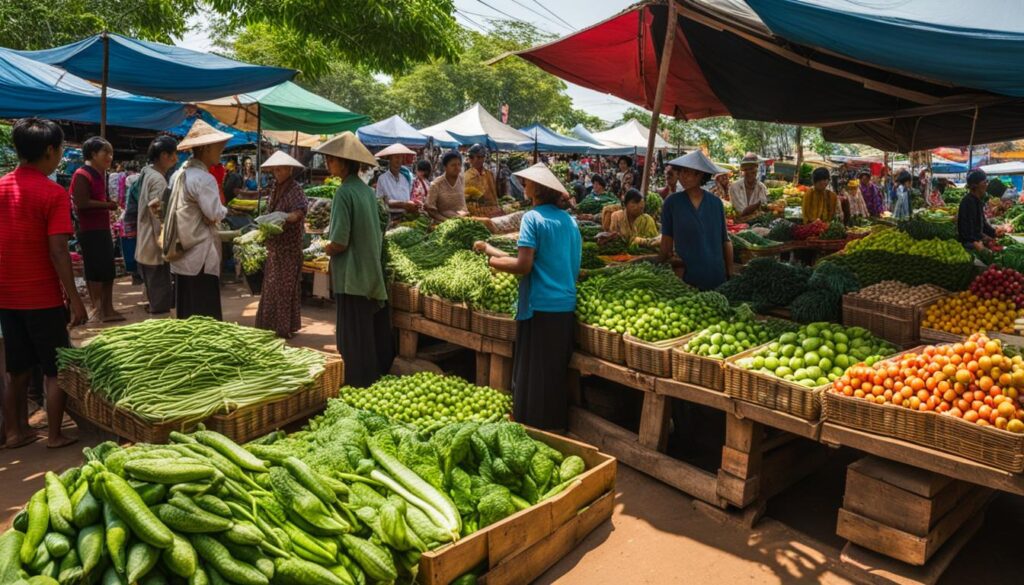 Green Markets in Phnom Penh Green Markets in Phnom Penh
