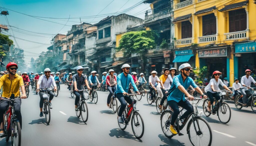 Hanoi sightseeing by bike Hanoi sightseeing by bike