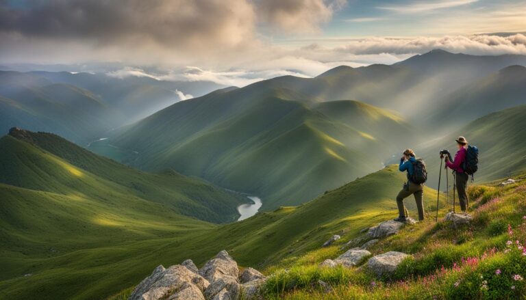 Hiking and exploring the mountains like Yushan or Hehuan Mountain