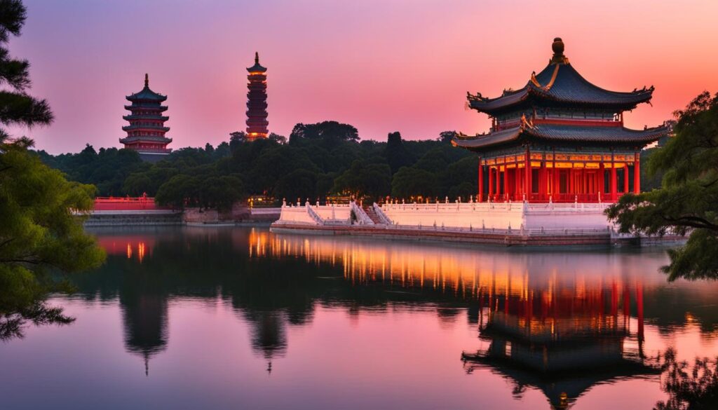 Jingshan Park panoramic view Jingshan Park panoramic view