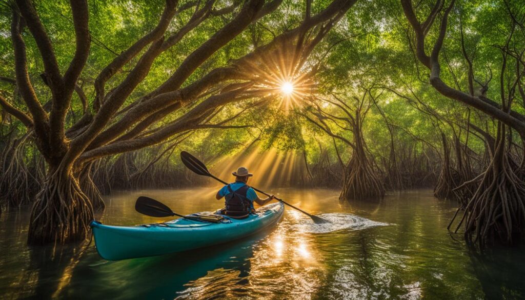 Kayaking and exploring the mangrove forests of Koh Rong Kayaking and exploring the mangrove forests of Koh Rong