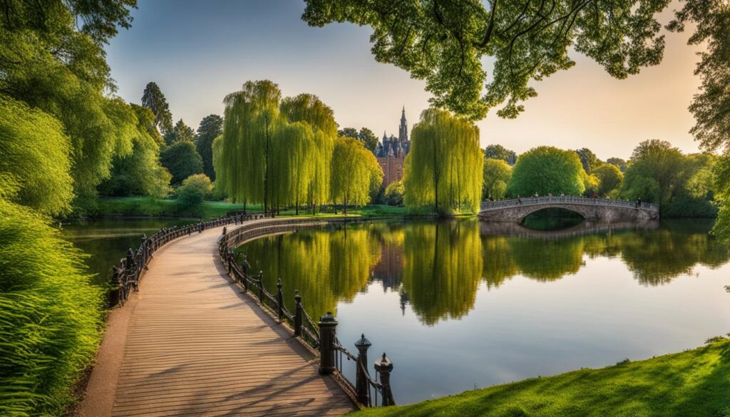 Minnewater Park in Bruges Minnewater Park in Bruges