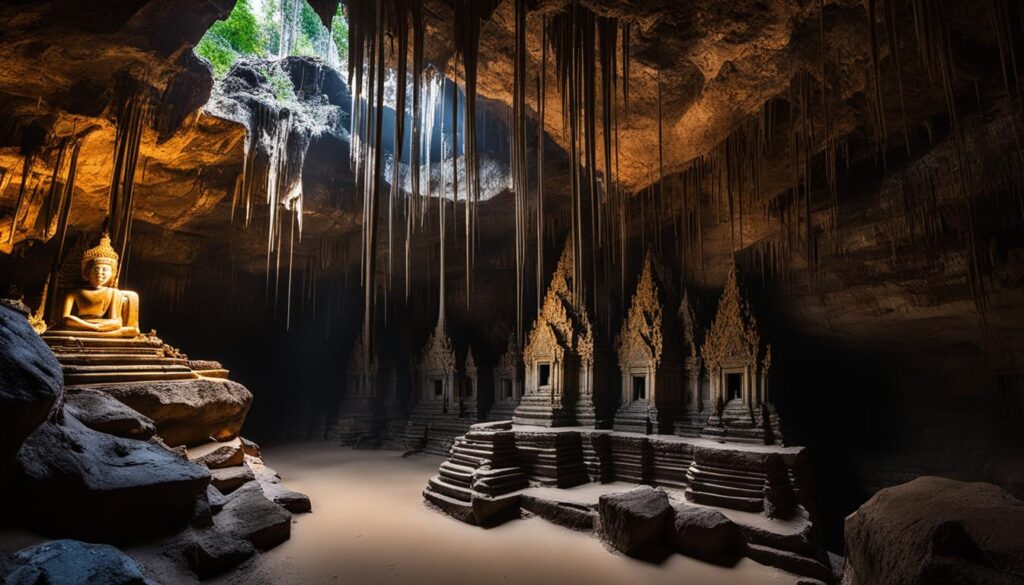 Phnom Chhnork secret caves Phnom Chhnork secret caves
