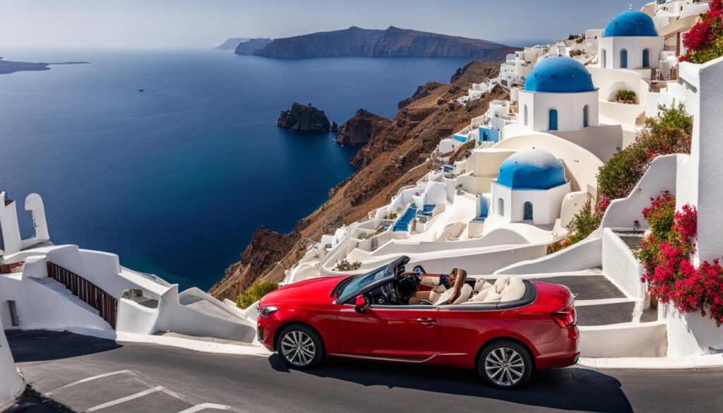 Renting a car in Santorini Renting a car in Santorini